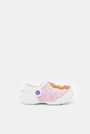 Girls White Character Clog