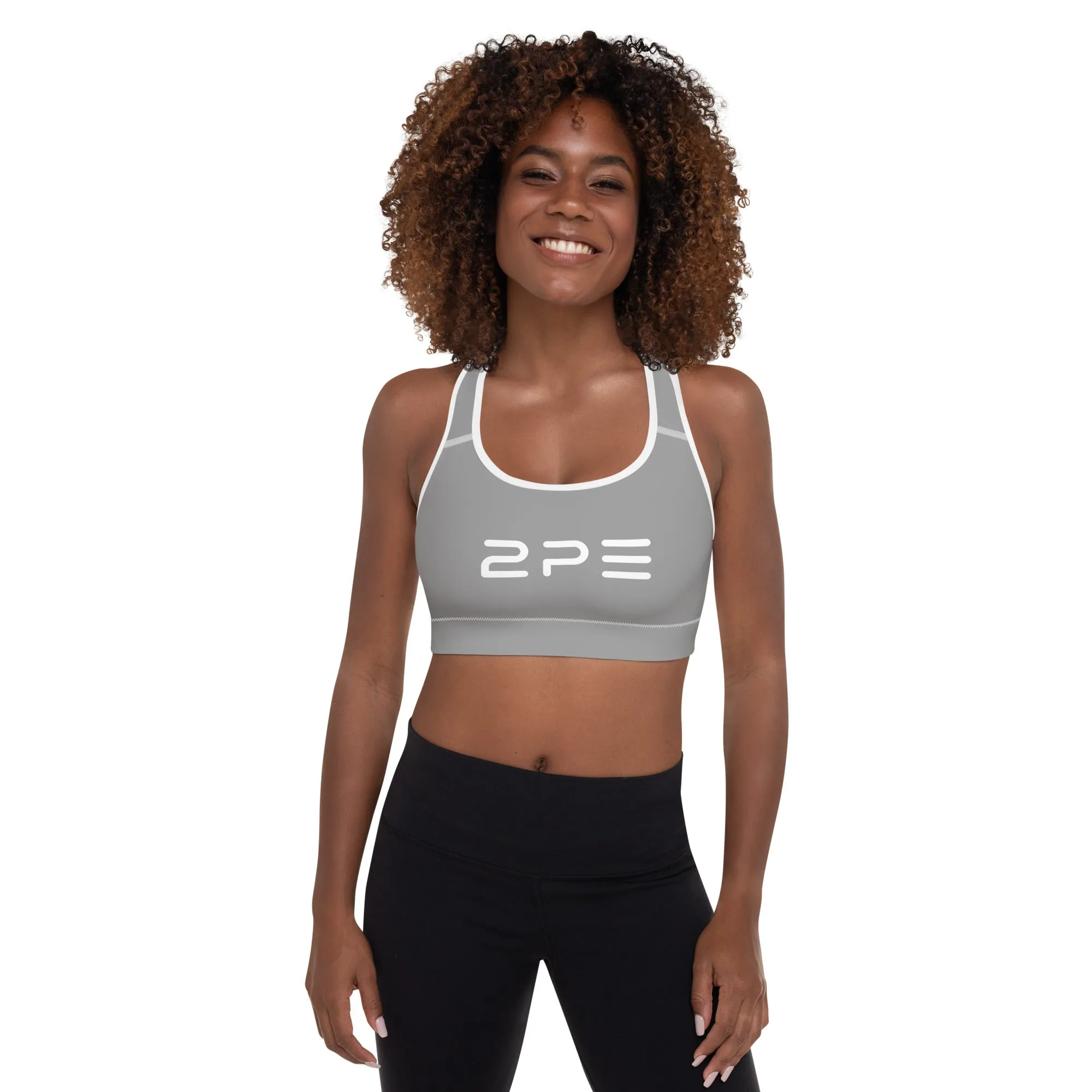 Gray Padded Sports Bra