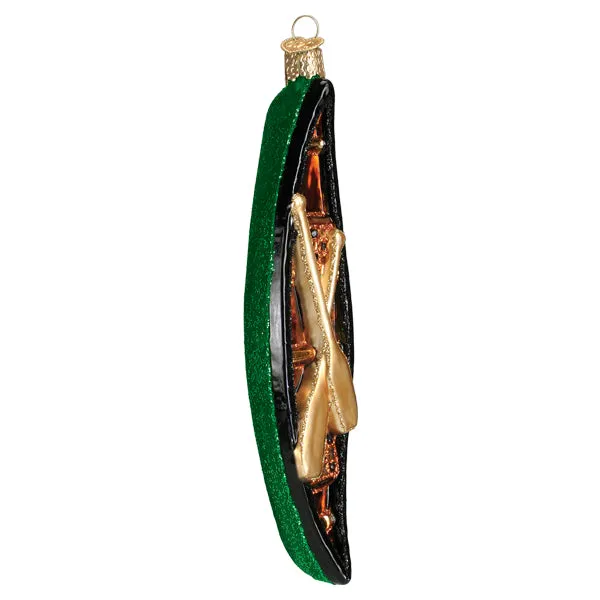 Green Canoe Ornament