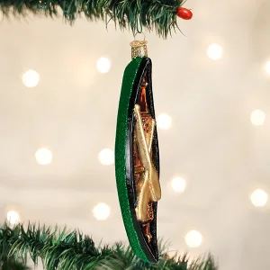 Green Canoe Ornament