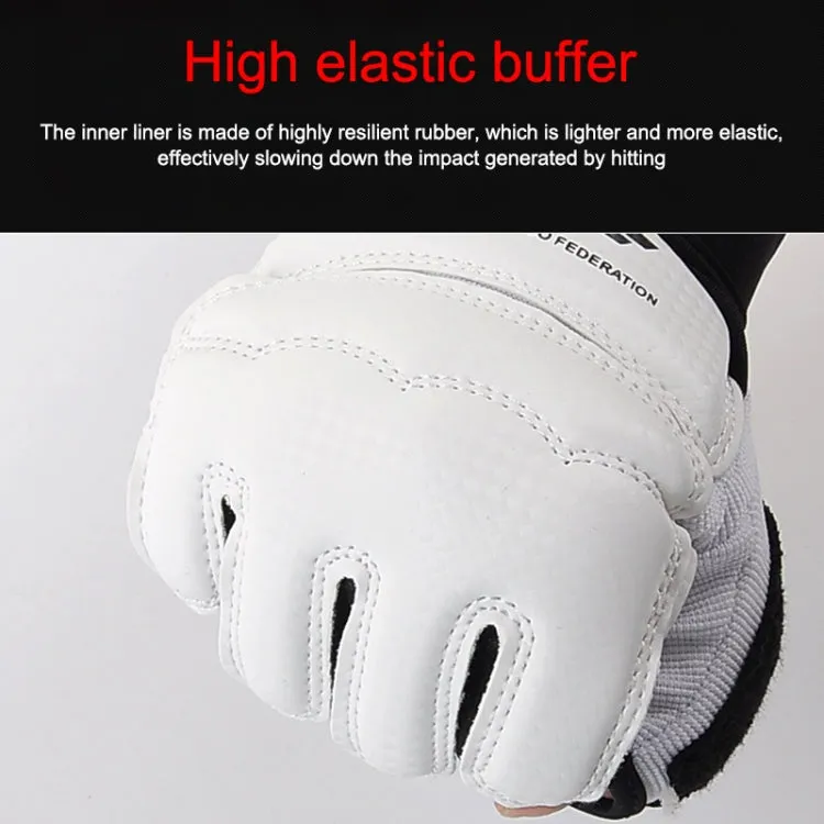 Half Fingers Adults Sandbag Training Boxing Gloves PU Leather Fitness Sparring Taekwondo Gloves, SIZE:XXL