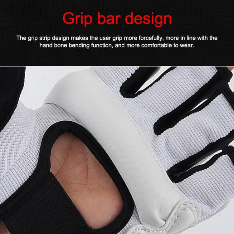 Half Fingers Adults Sandbag Training Boxing Gloves PU Leather Fitness Sparring Taekwondo Gloves, SIZE:XXL