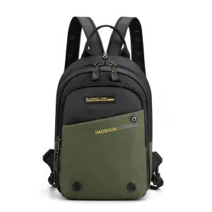 HAOSHUAI 6800 Leisure Sports Breast Bag Multi-Functional Shoulder Bag(Army Green)