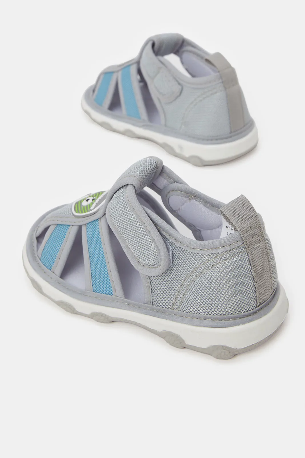 Infant Boys Grey Sounded Sandals