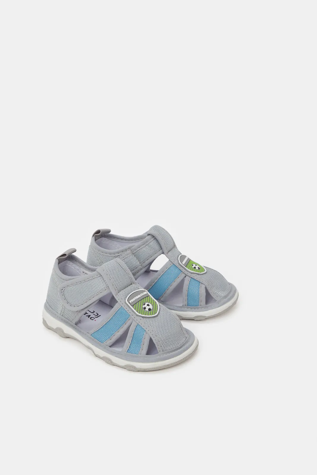 Infant Boys Grey Sounded Sandals