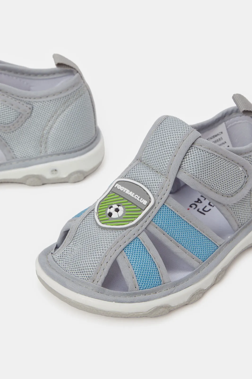 Infant Boys Grey Sounded Sandals