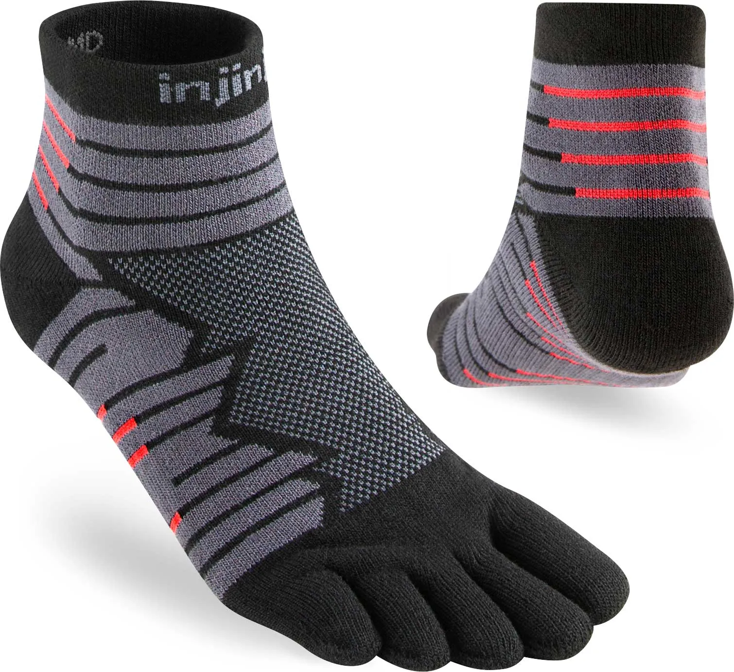 Injinji Men's Mid-Weight Ultra-Run Mini-Crew Toe Socks (INJ-MULTRA-MC)