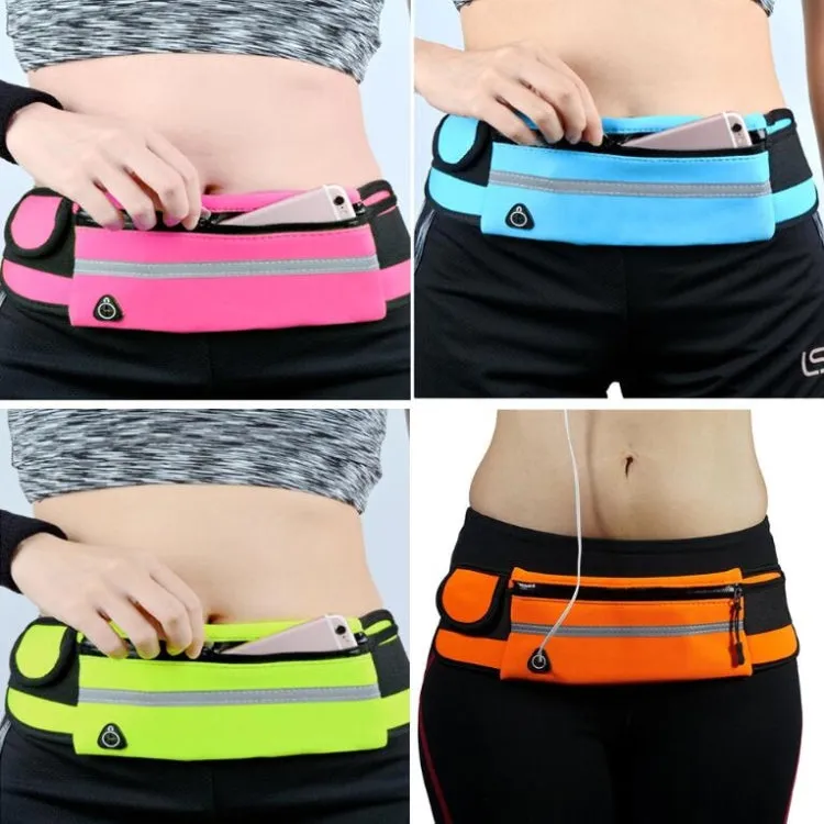 Kettle Pockets Outdoor Sports Mobile Phone Pockets Waist Bag(Rose Red)