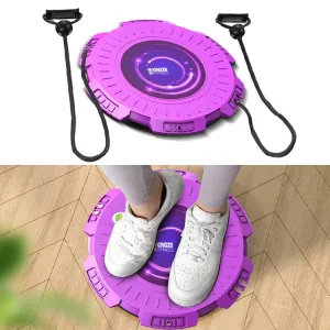 KINGZE Home Waist Twist Board Fitness Equipment Sports Abdomen Revolving Twisting Machine, Specification: Purple   Pull Rope