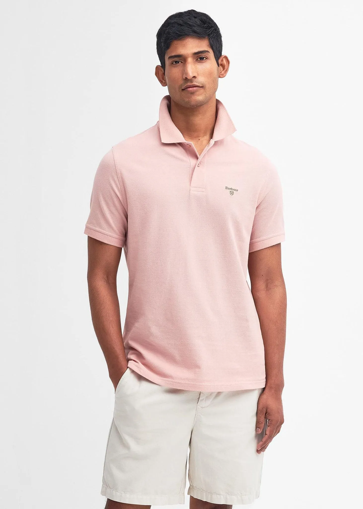 Lightweight sports polo - pink mist