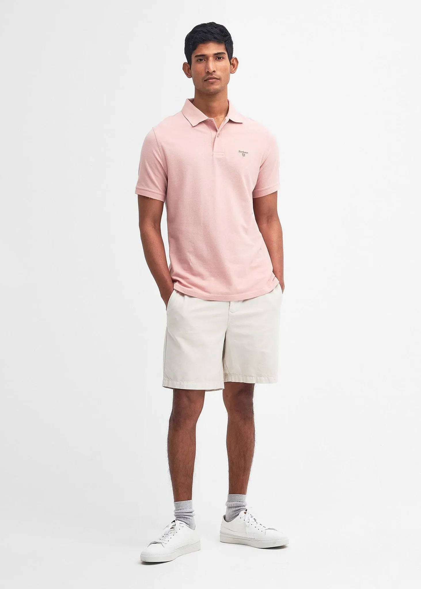 Lightweight sports polo - pink mist