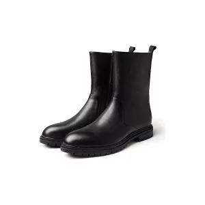 LuxeZip Genuine Leather Zipper Boots