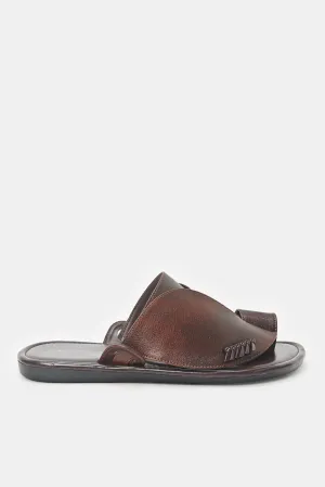 Men Brown Sharqi Traditional Sandals