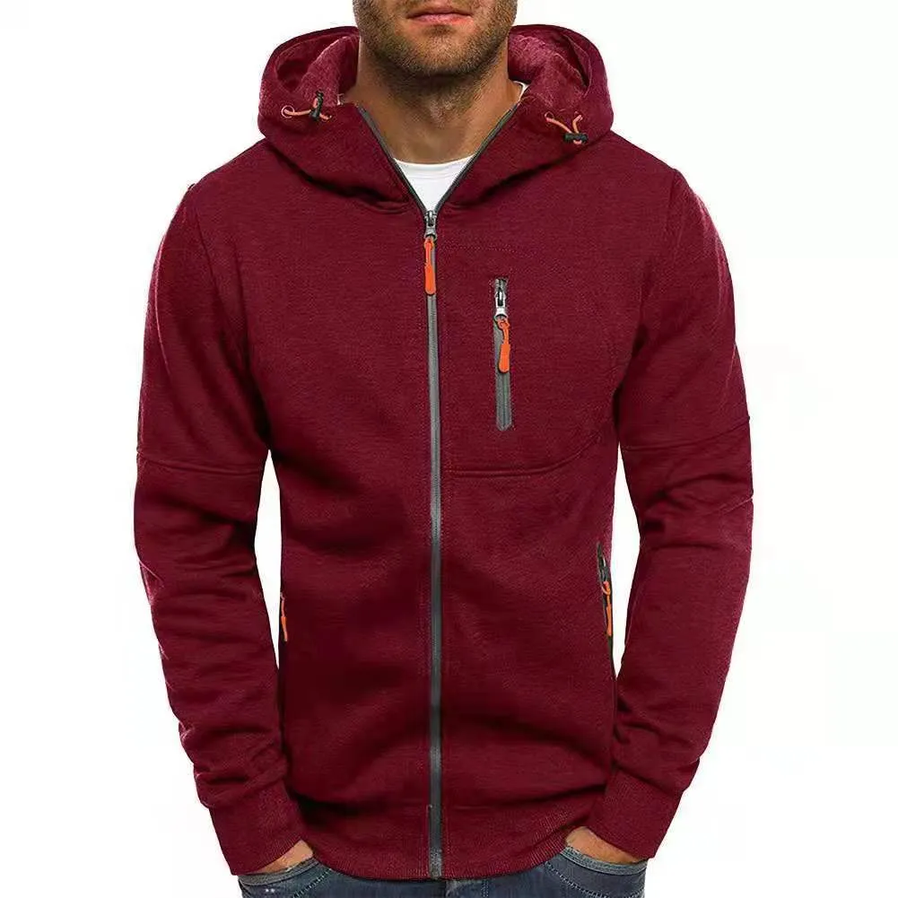 MEN'S SPORTS, FITNESS, LEISURE JACQUARD HOODIE, CARDIGAN, HOODIE