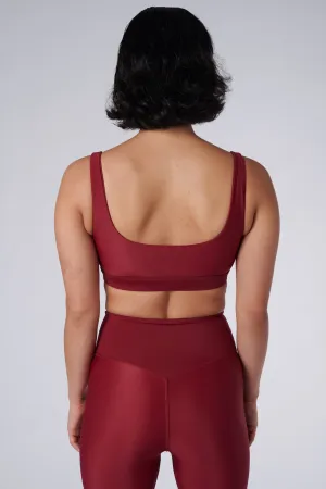 Mera Classic Sports Bra | Recycled Nylon | Wine