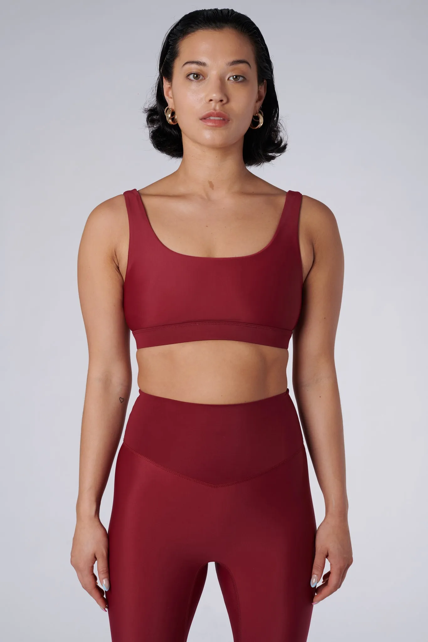 Mera Classic Sports Bra | Recycled Nylon | Wine