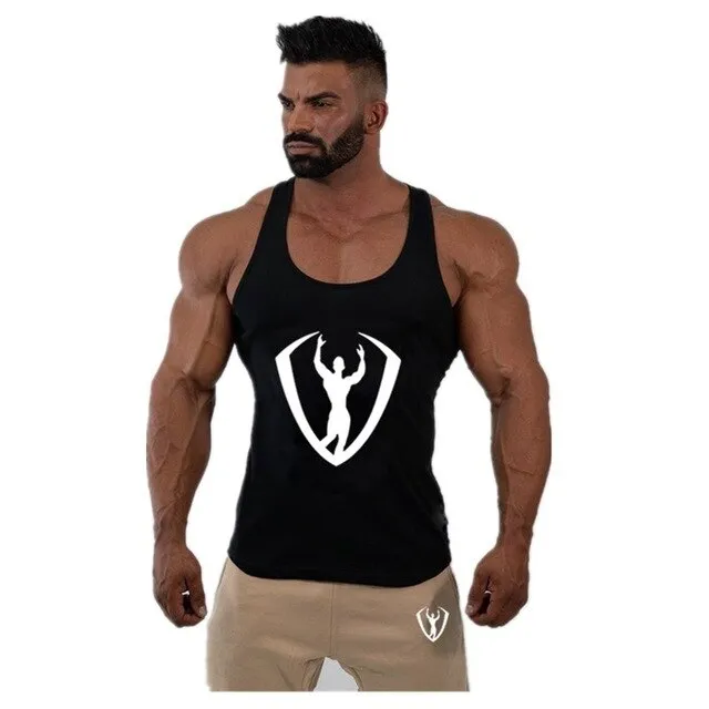 MLCRIYG 2019 Summer new men's leisure gyms sports sleeveless cotton round collar breathable quick-drying vest hot sale m-xxl