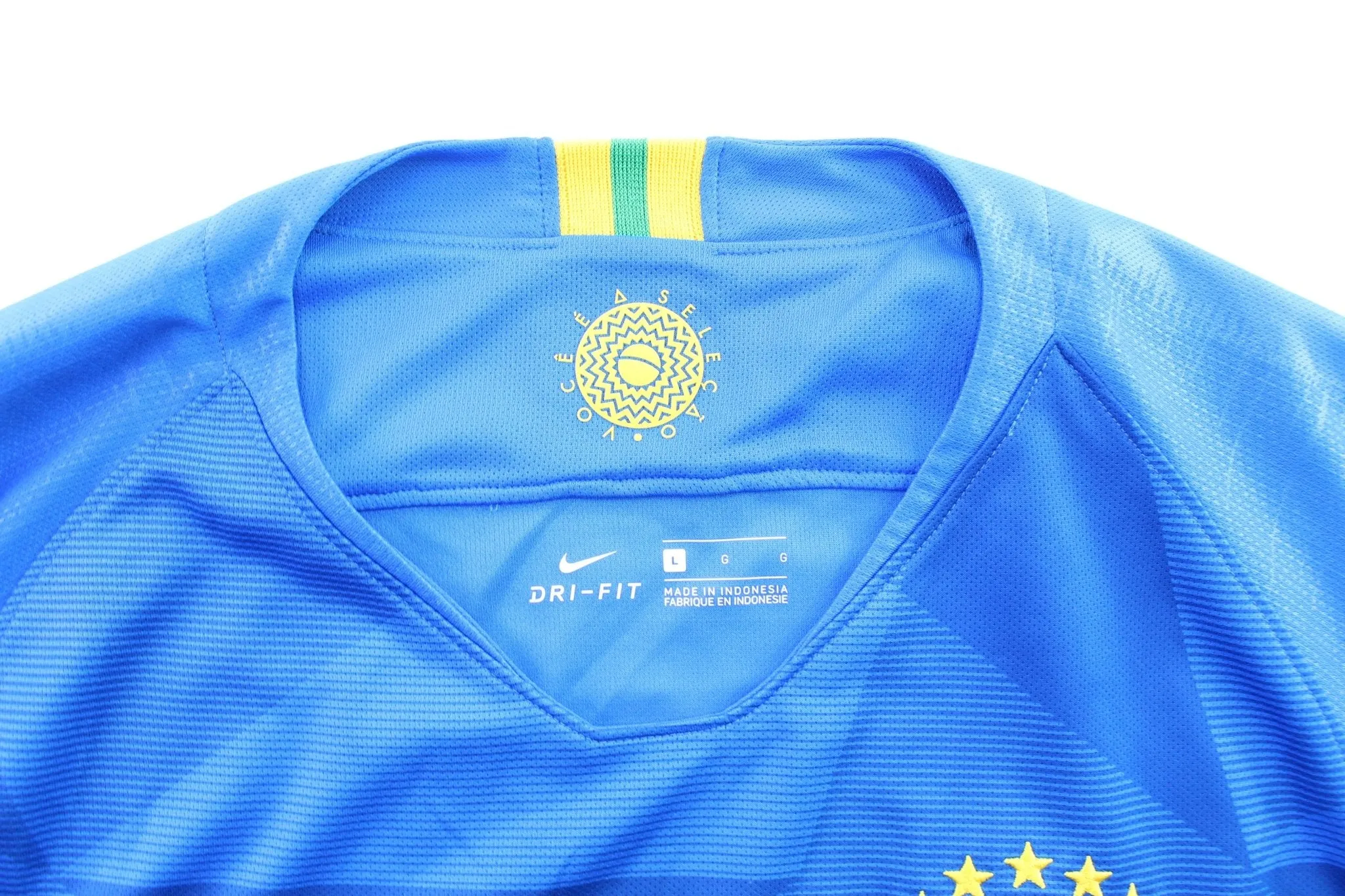 Nike Embroidered Logo Brazil Soccer Jersey