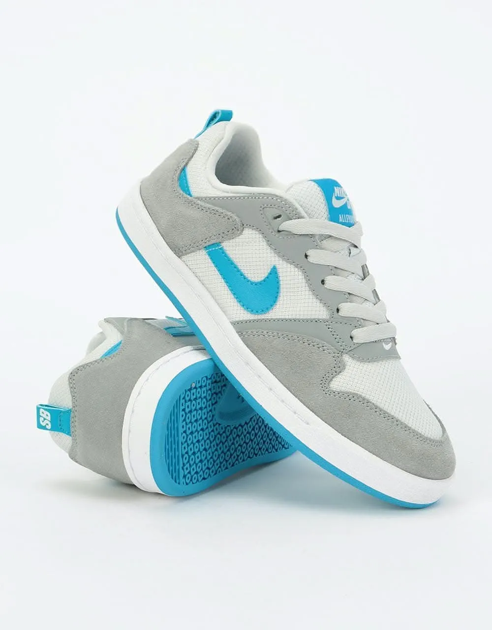 Nike SB Alleyoop Kids Skate Shoes - Particle Grey/Laser Blue/Photon