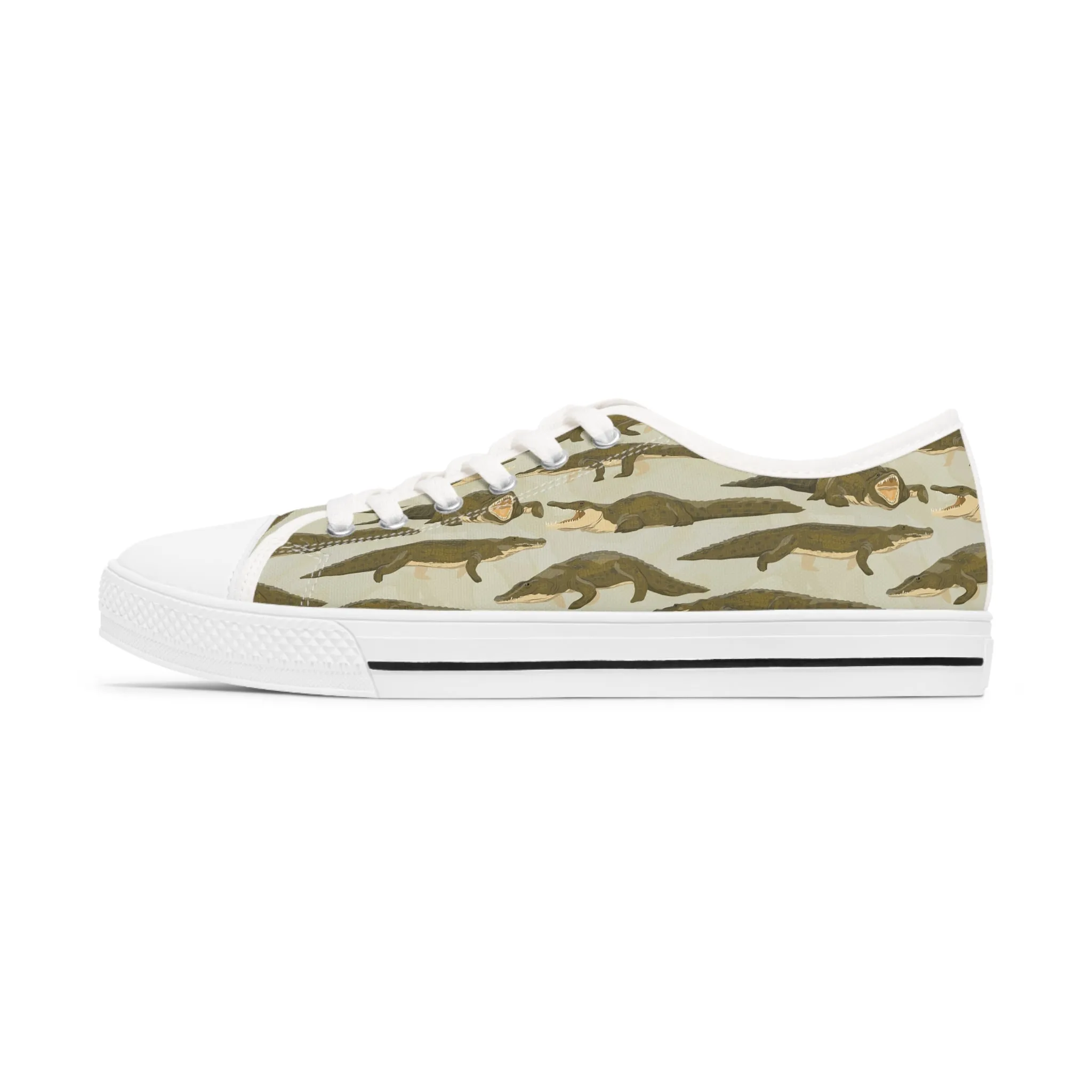 Nile Crocodile Women's Low Top Sneakers