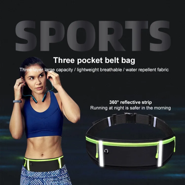 Outdoor Waterproof Belt Bag Sports Riding Mobile Phone Waist Bag, Size:7 inch(Grey)