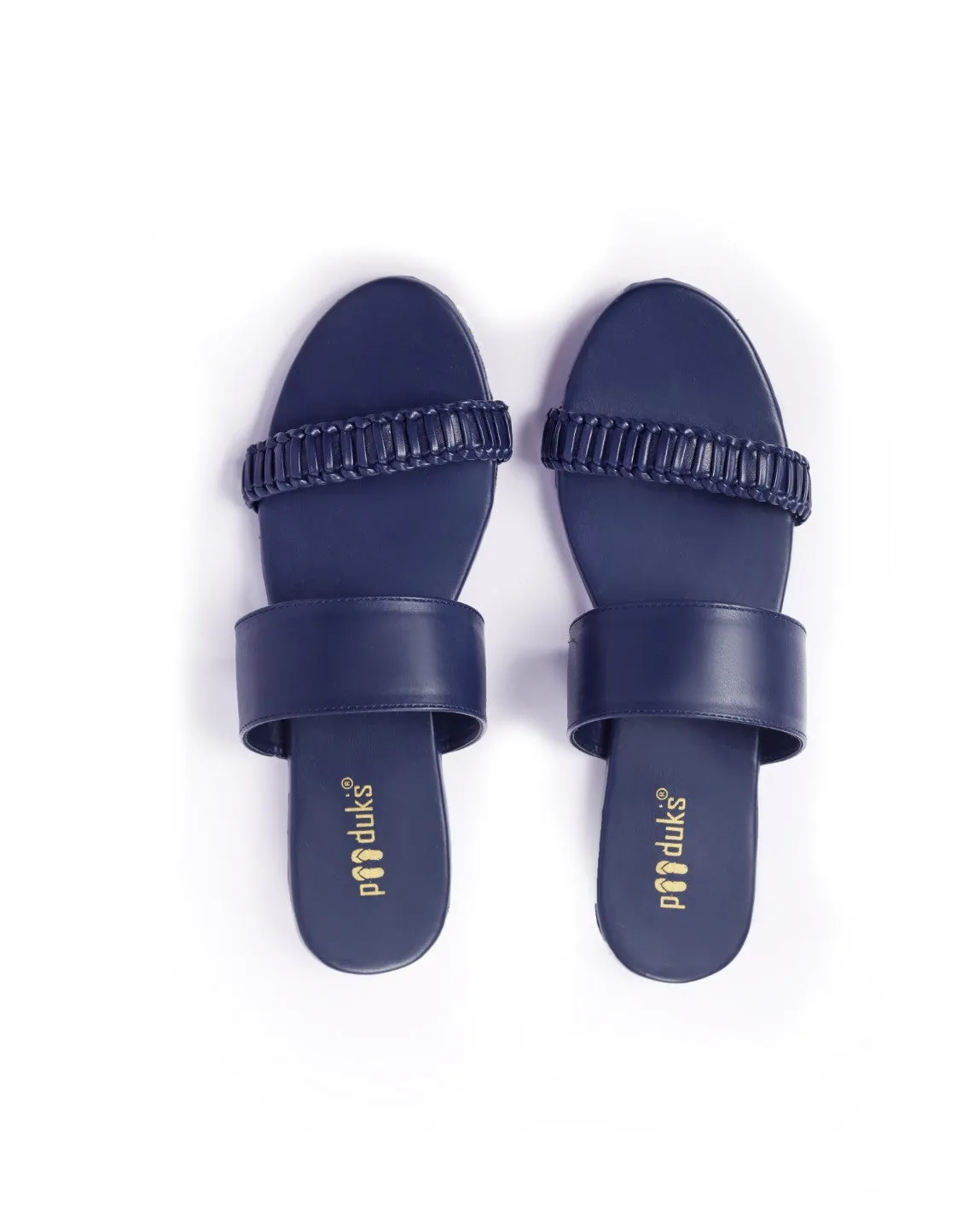 Paaduks Noi Dual-Strap Vegan Leather Slides for Women