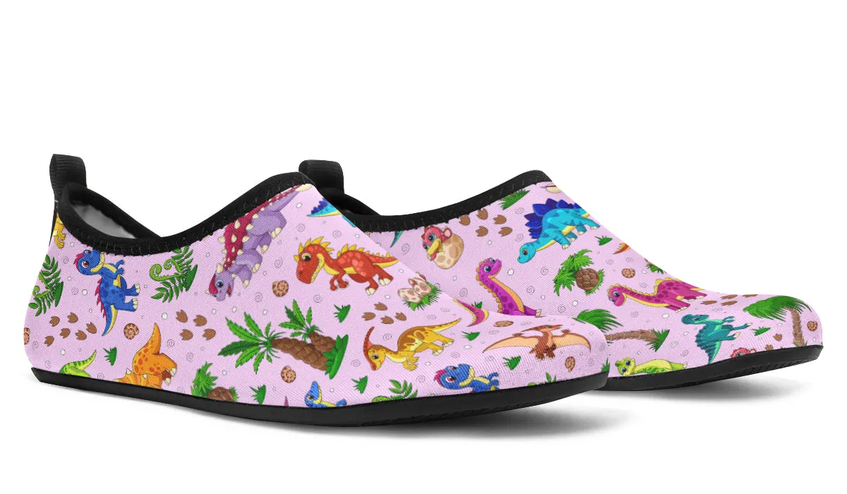 Pink Baby Dinos Water Shoes