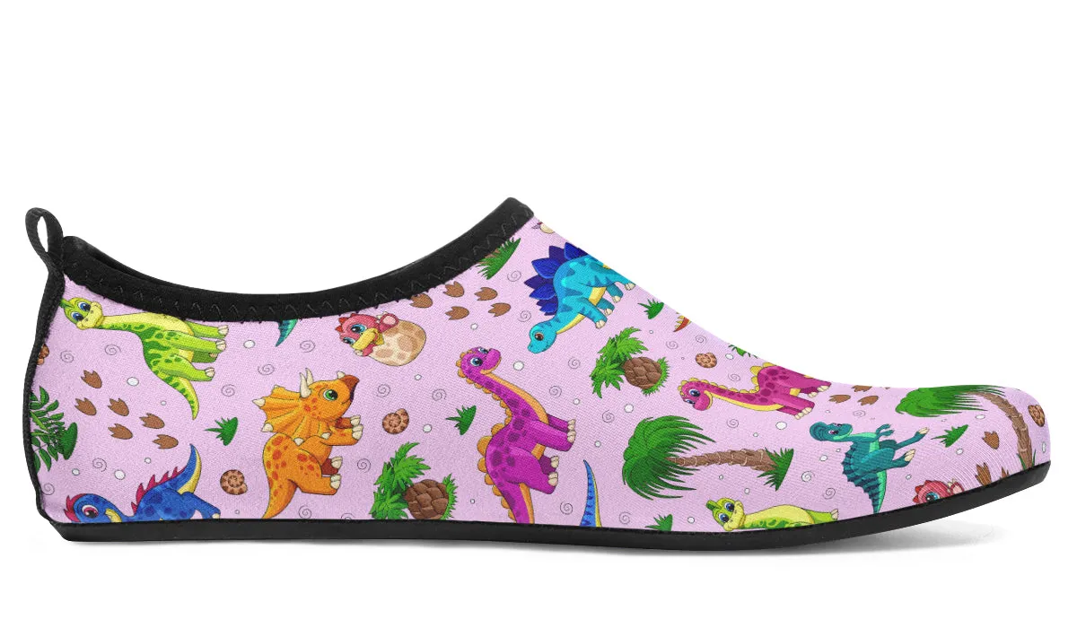 Pink Baby Dinos Water Shoes