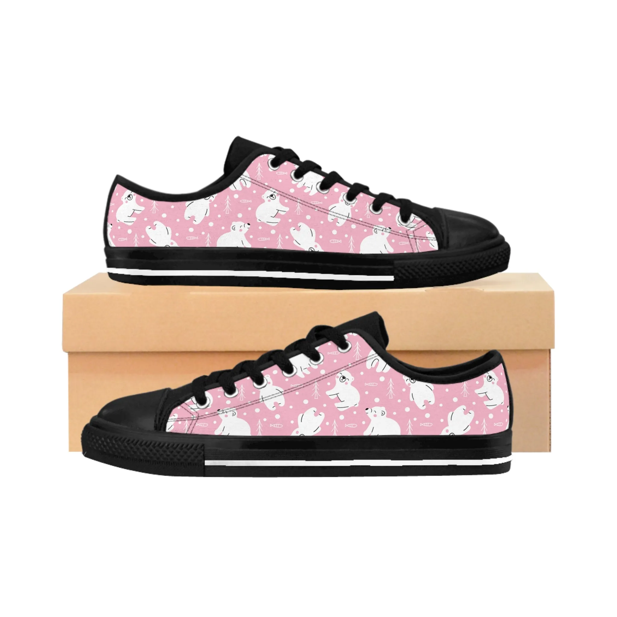 Pink Polar Bear Women's Sneakers