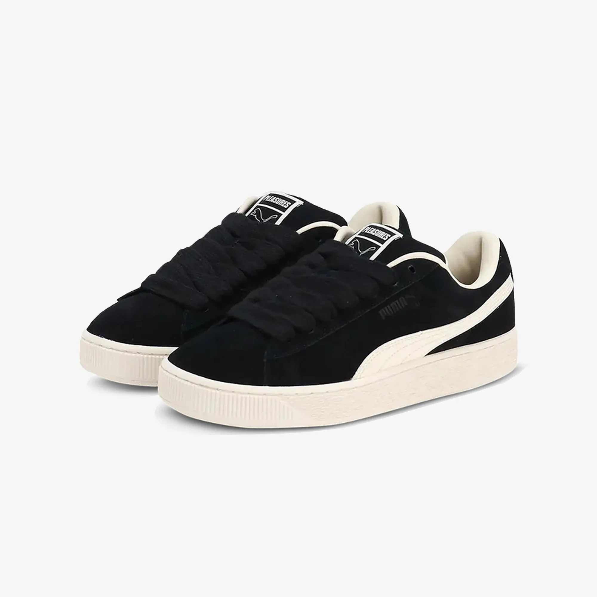 Puma | X PLEASURES SUEDE  { PUMA BLACK-FROSTED IVORY