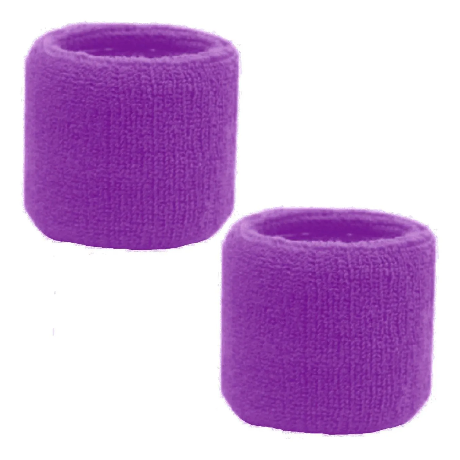 Purple Wrist Sweatbands - 2 Pack