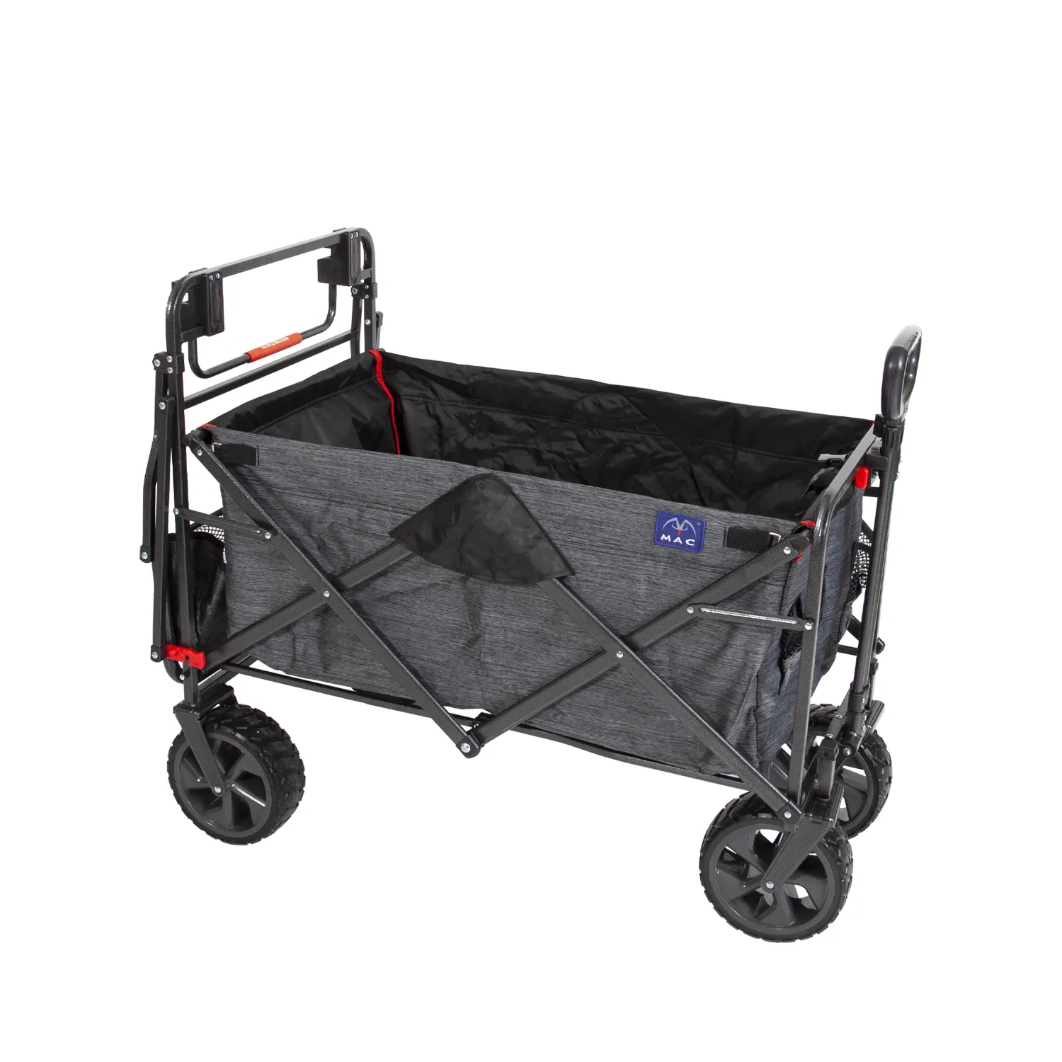 Push & Pull Wagon by Mac Sports - Ultra durable outdoor wagon with large wheels & basket.