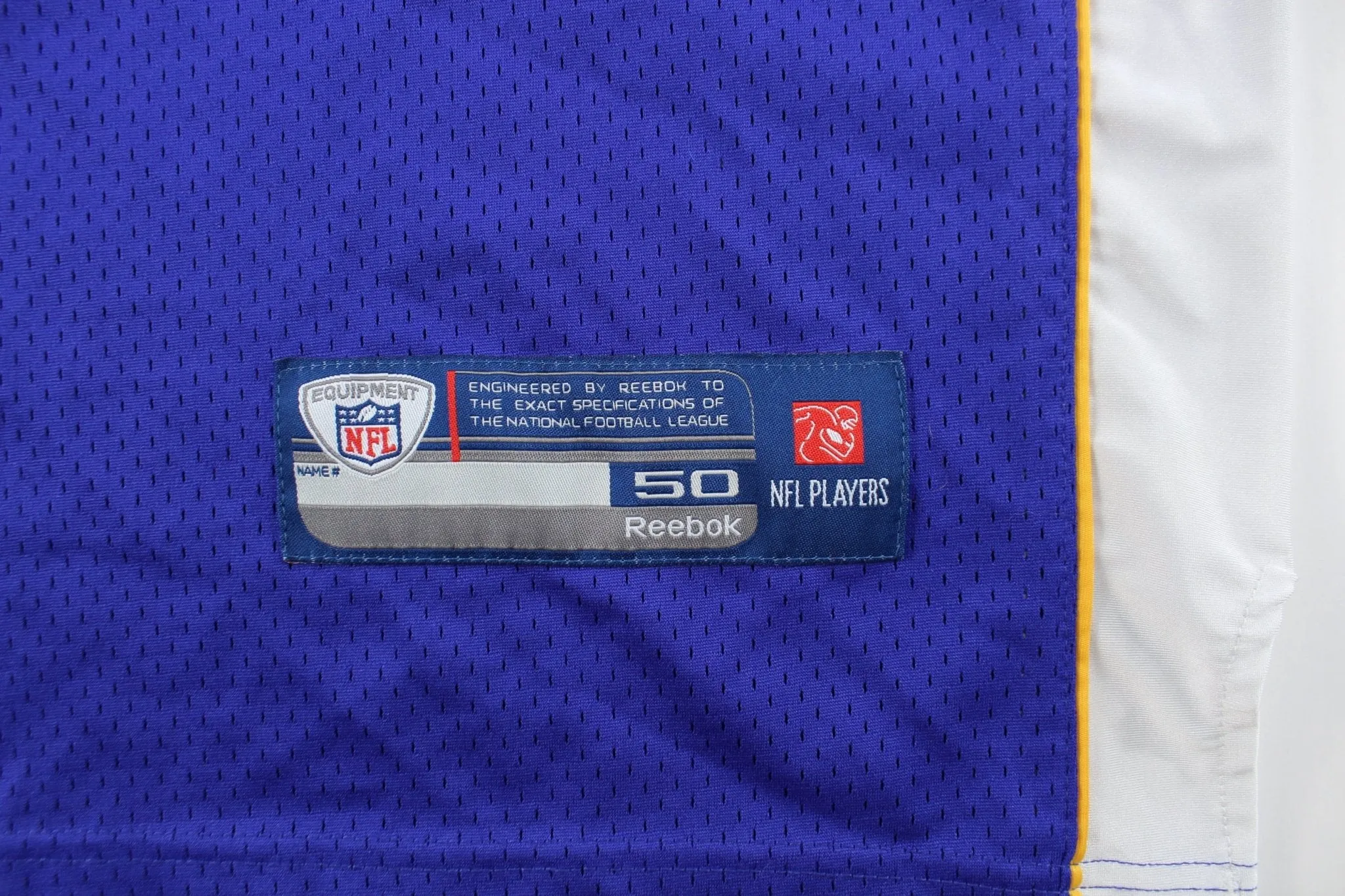 Reebok Embroidered Logo Minnesota Vikings Brett Favre Jersey