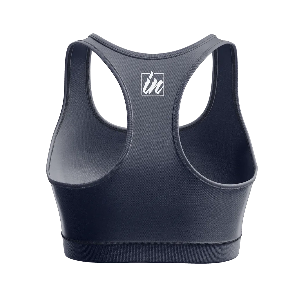 Ribbed Seamless Racerback "Inspired Script" Sports Bra