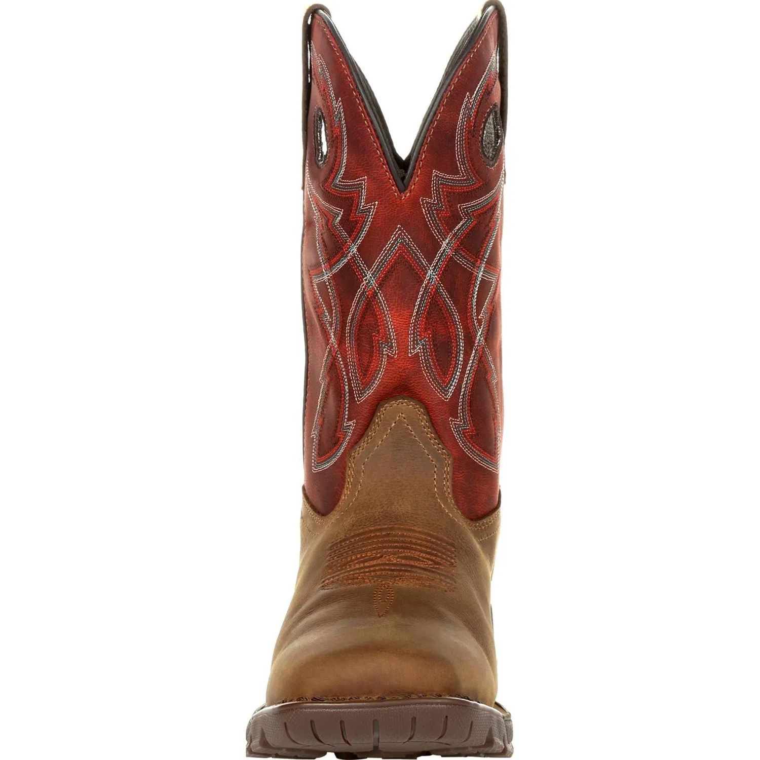 Rocky Mens Tan/Red Leather Legacy 32 WP Western Cowboy Boots