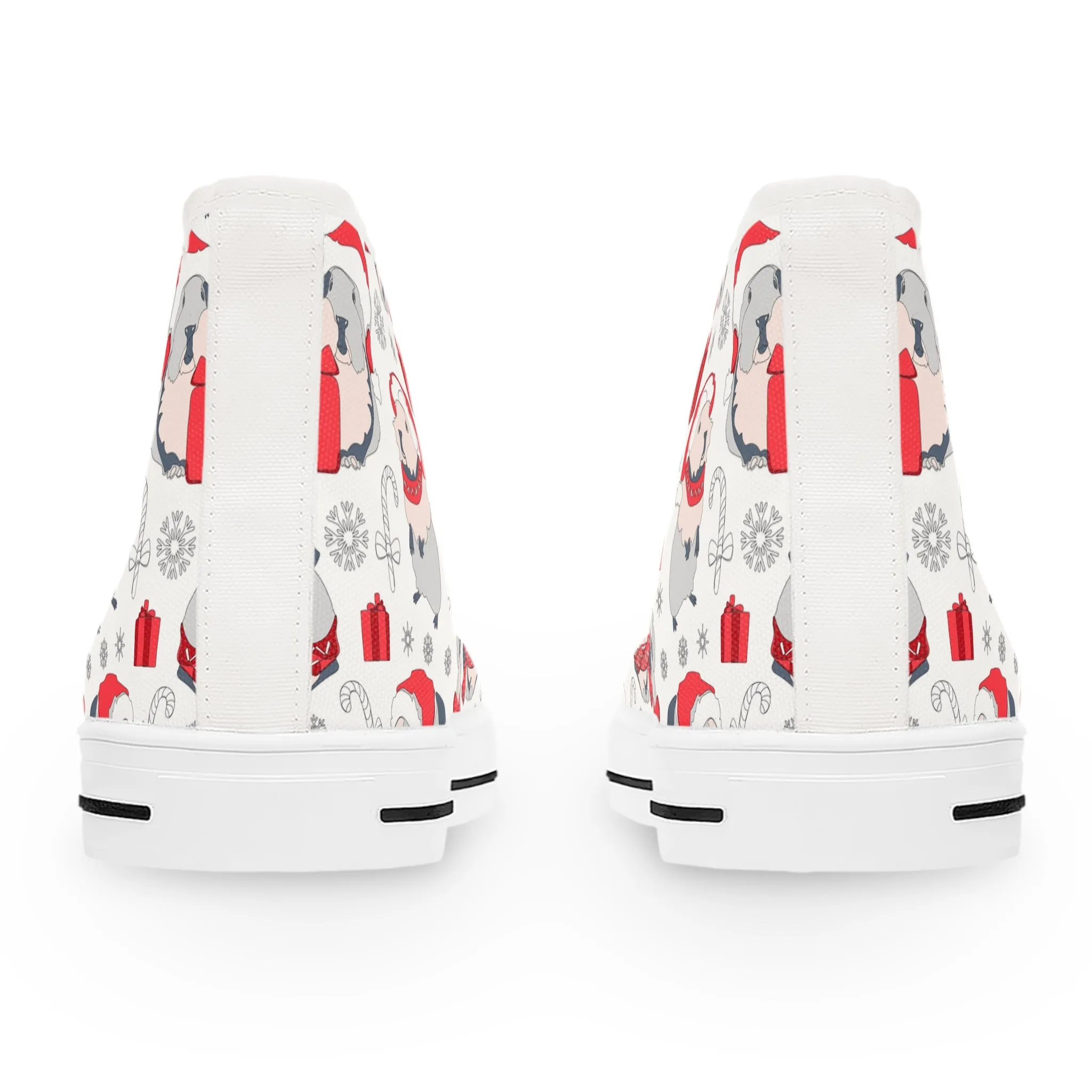 Santa Claus Guinea Pigs Women's High Top Sneakers