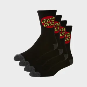 Santa Cruz Classic Dot 4pk Youth Crew Socks