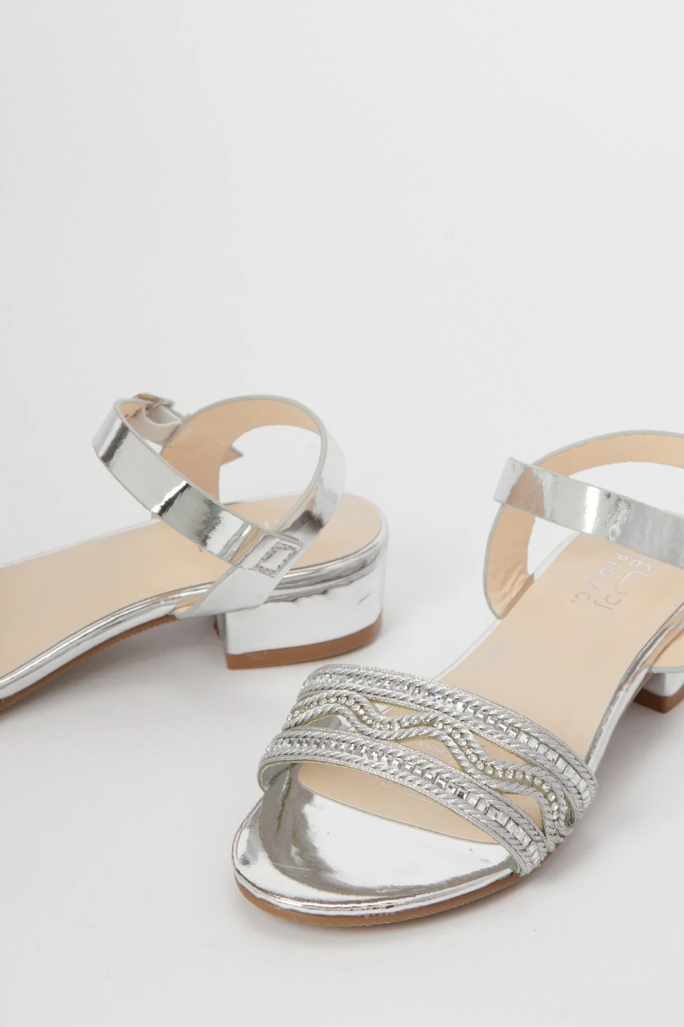 Senior Girls Silver Heel Sandal