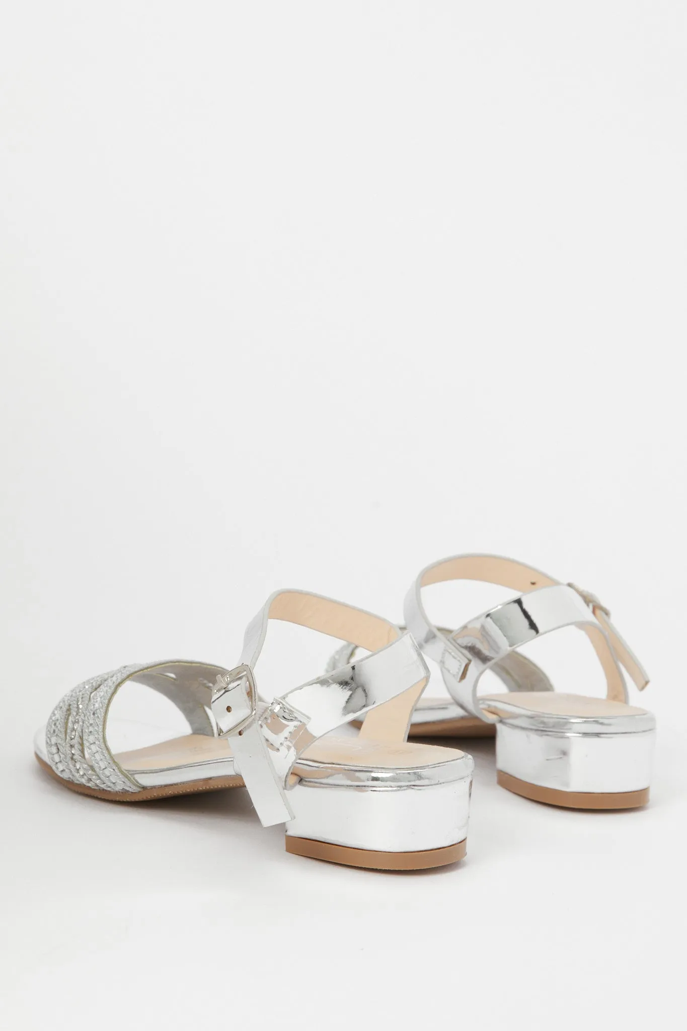 Senior Girls Silver Heel Sandal