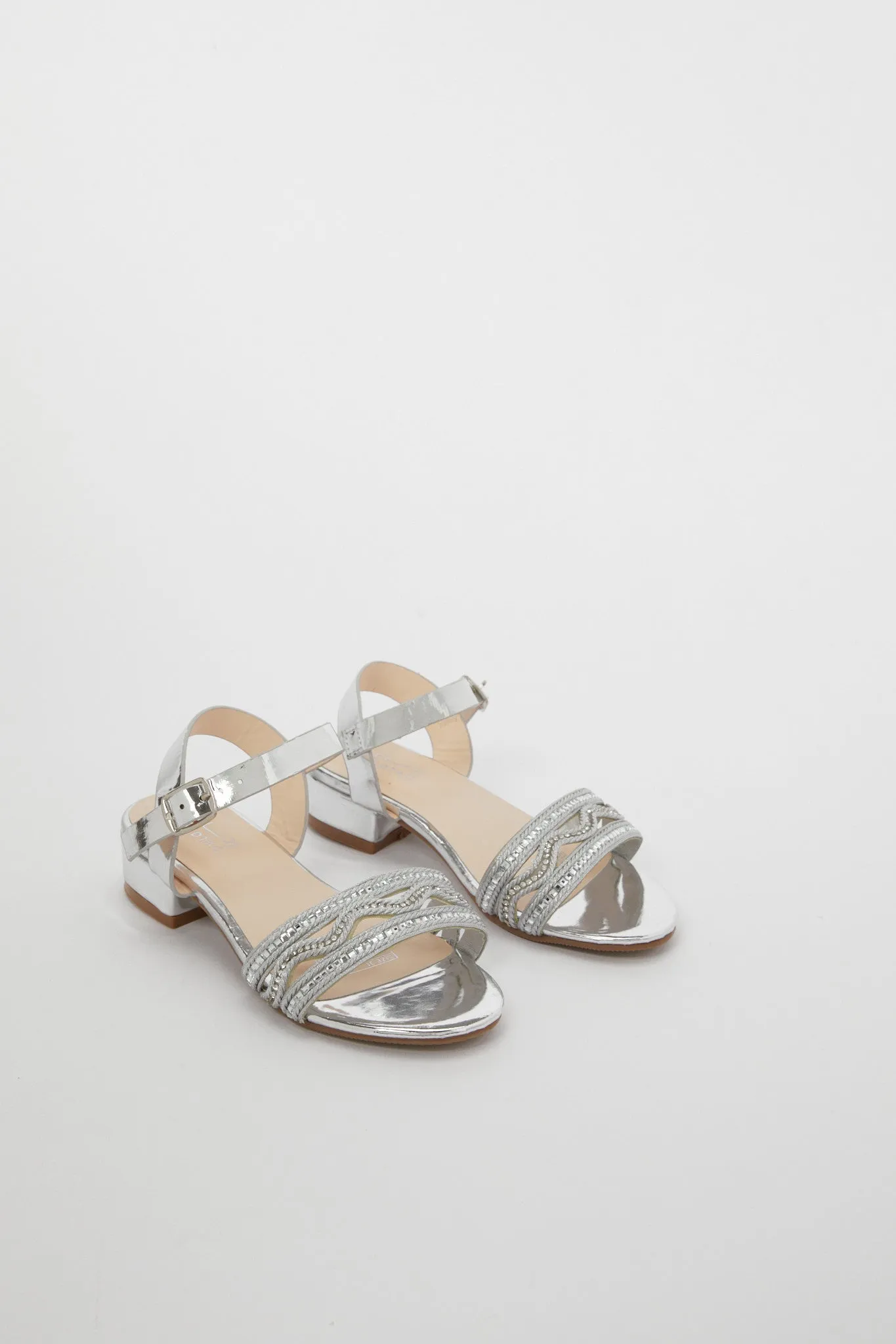 Senior Girls Silver Heel Sandal