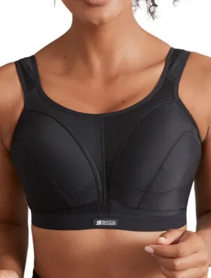 Shock Absorber D  Max Support Sports Bra, Black | High Impact Sports Bra Black