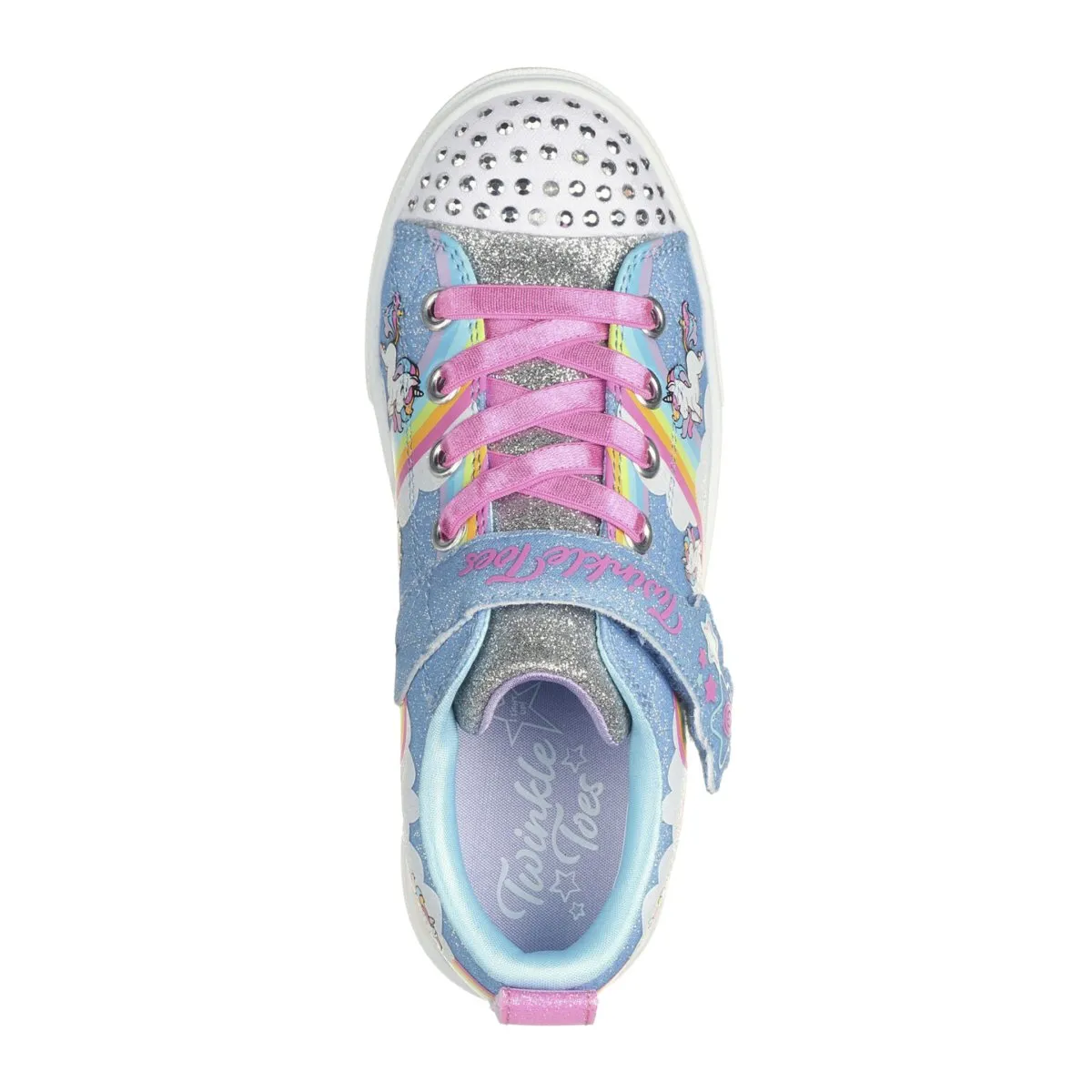 Skechers Girl's (Preschool) 314809LLVMT Twinkle Toes: Twinkle Sparks - Jumpin' Clouds Blue/Multi