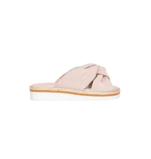 Soft Knot Slide Sandal | Nude, Navy