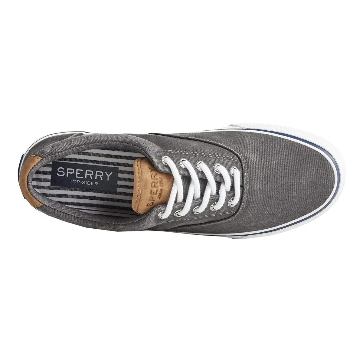 Sperry Men's Striper II Black Washed Canvas