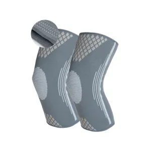 Sports Knee Pads Training Running Knee Thin Protective Cover, Specification: S(Light Gray Silicone Non-slip)