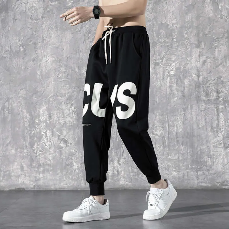 Sports pants trendy graphics men women new nine points trend INS thin section casual pants