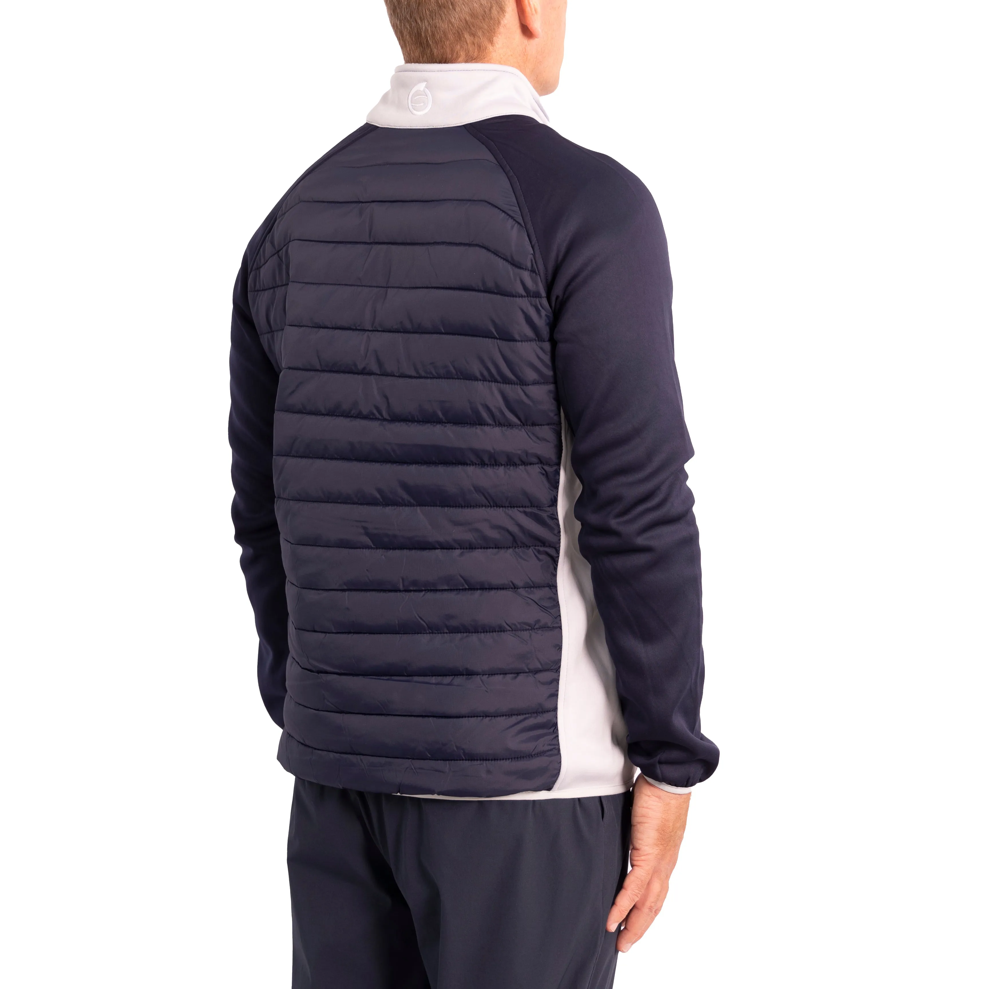 Sunderland Zermatt Padded Stretch Panel Performance Golf Jacket - Navy/ Silver