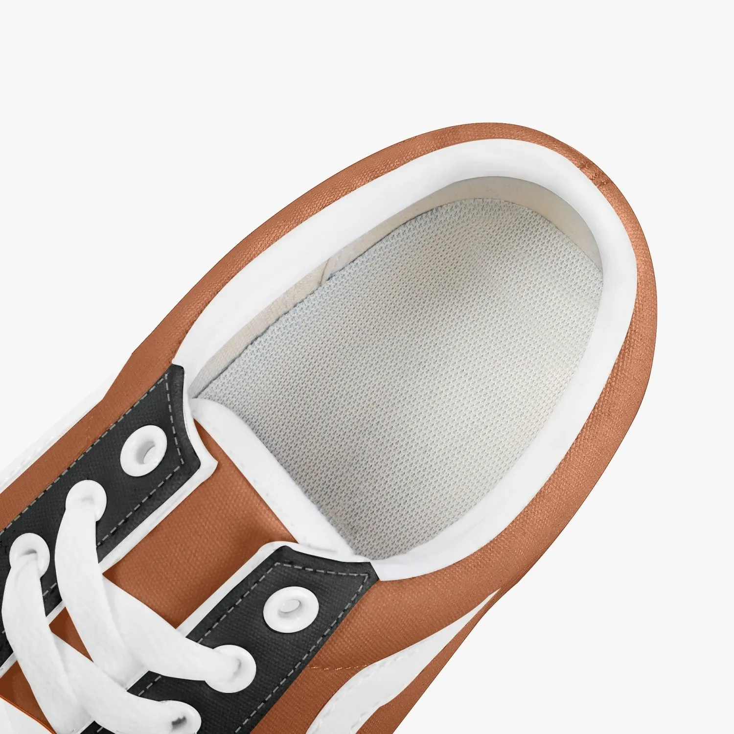 Trendy Low-Top Canvas Sneakers Orange