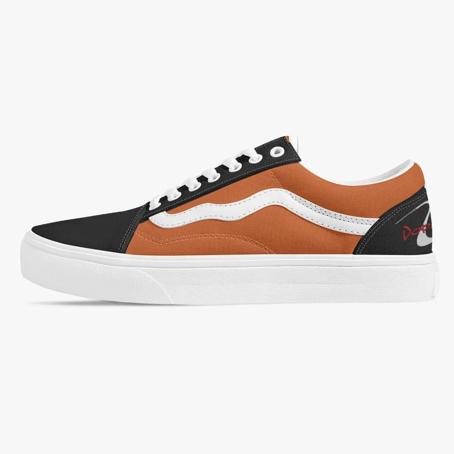 Trendy Low-Top Canvas Sneakers Orange