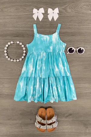 Turquoise Tie Dye Dress